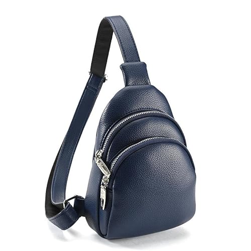 JINGBDO Crossbody-Brusttasche Für Frauen Ladies Chest Bag Mode Retro Crossbody Small Bag Taille Pack Freizeit Fashion Einfacher Brusttasche-Blau von JINGBDO