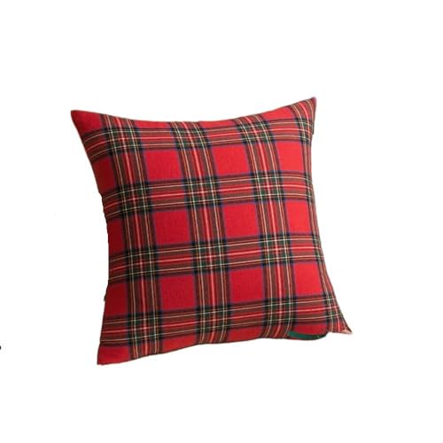 JINGBDO Kissenbezüge 45X45 cm Quadratische Kissenbedeckung Scottish Tartan Kissenbedeckungsbett Sofa Kissen Party Dekoration Schneeflockenwurf Kissenabdeckung-1Pcs Big Plaid von JINGBDO