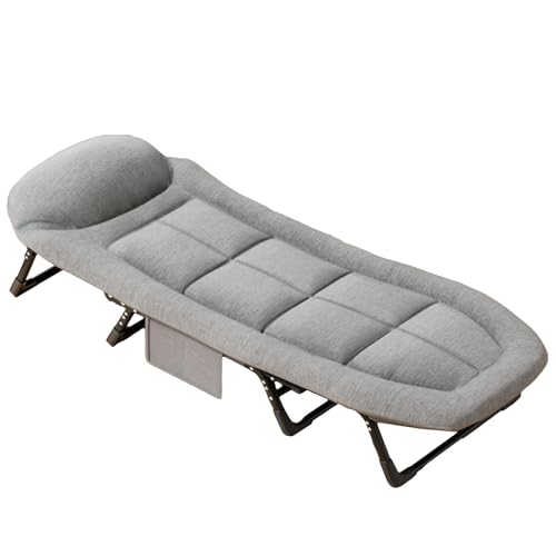 JINGSHIQIAOPL Feldbett Campingbett, 6-Fach Verstellbares Klappbett mit Weichem Kissen, Campingbett für Erwachsene, für Zu Hause, Nickerchen im Büro(170 * 55cm/67 * 22in) von JINGSHIQIAOPL