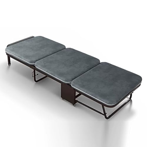 JINGSHIQIAOPL Klappbett mit Memory Foam-Matratze, Feldbett mit 5-Fach Verstellbarer Rückenlehne, Tragbares Campingbett, Feldbetten für Erwachsene(180 * 75cm/71 * 29.5inch) von JINGSHIQIAOPL