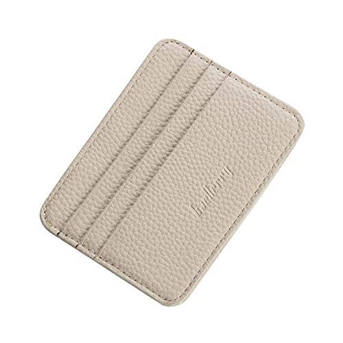 JINLL Kreditkartenetui, RFID-blockierendes Leder, ultradünn, dünn, minimalistisch, Kreditkartenetui, Kartenschutz, Vordertasche, Geldbörsen für Männer, Frauen, gebrochenes weiß, 11*8.5cm JINLL Kreditkartenetui, RFID-blockierendes Leder, ultradünn, dünn, minimalistisch, Kreditkartenetui, Kartenschutz, Vordertasche, Geldbörsen für Männer, Frauen, gebrochenes weiß, 11*8.5cm von JINLL