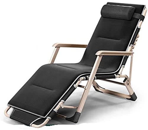 JINMUXUAN Liegestuhl, zusammenklappbar, Zero Gravity Lounge Chair, Mittagspause, Bett, lässige Liegestühle (schwarz) Beauty Comes von JINMUXUAN