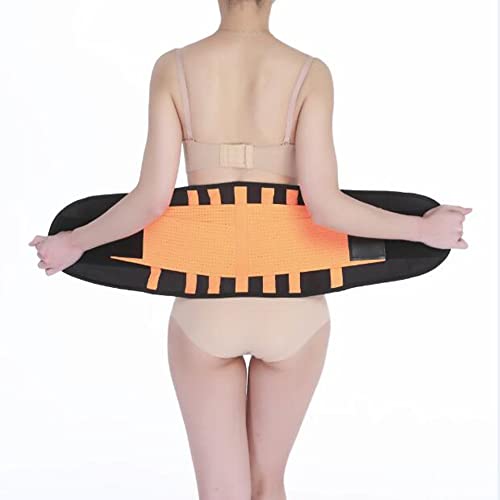 JINMUXUAN Rückenkorrektor, arbeitender Taillen-Rückenstützgürtel, Band, Lendenwirbelsäulenstütze, Haltungskorrekturgürtel, Korsett, Gesundheit und Entspannung (Farbe: Orange, Größe: S) Beauty Comes von JINMUXUAN
