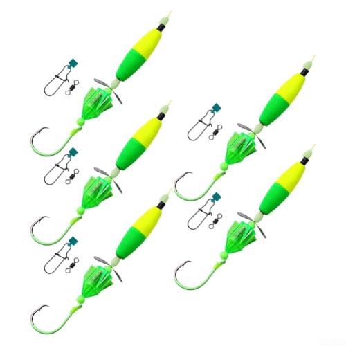 Catfish Rigs Float Rattler Beads Rig mit Druckknöpfen, flexible Abstandseinstellung, reflektierende farbige Komponenten (10/0 gelber Gürtel) von JINSBON