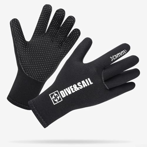 JINSBON Flexible und schützende Neopren-Handschuhe zum Surfen und Schnorcheln im Winter (Schwarz, XL) von JINSBON
