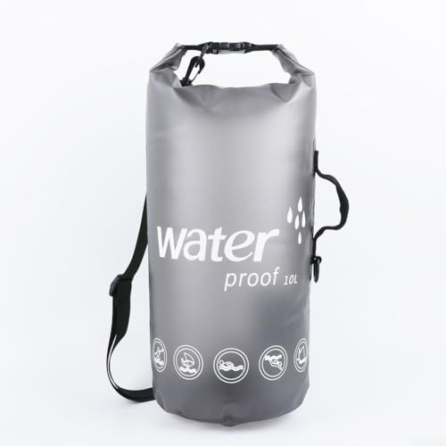 Wasserdichte Drift-Tasche mit einer Schulter, perfekt für Schwimmen und Camping-Abenteuer (schwarz) von JINSBON