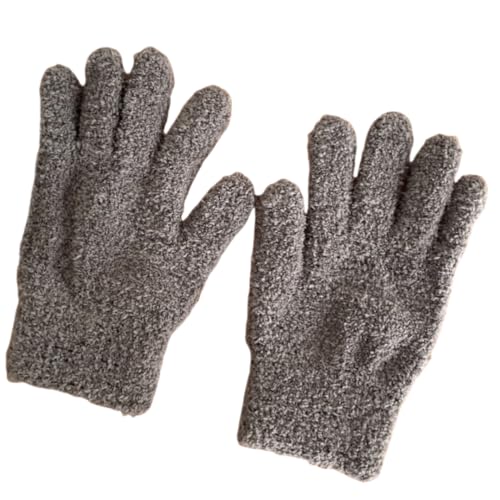 JINZIJINYU Damen Warme Winter Handschuhe Bunte Fünf Finger Handschuhe Verdickte Winter Radsport Studentenhandschuhe Grau von JINZIJINYU