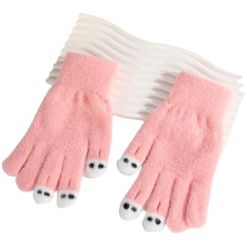 JINZIJINYU Damen Warme Winter Handschuhe Finger Fish Winddichte Handschuhe Radfahren Schreiben Fingerhandschuhe Rosa von JINZIJINYU