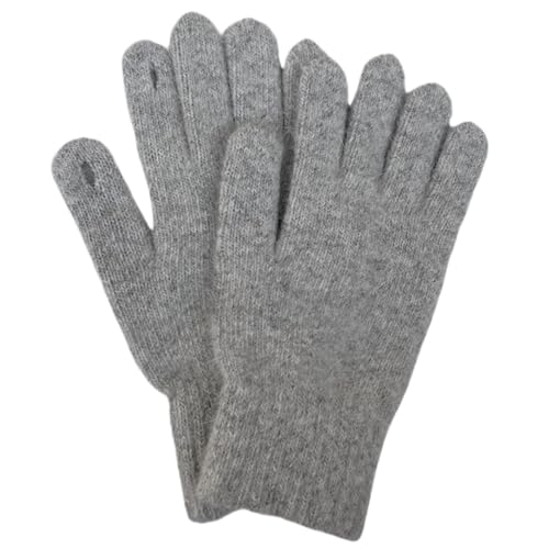 JINZIJINYU Damen Winterhandschuhe Plüschhandschuhe Für Erwachsene Fingerlos Touchscreen Farbe Winterhandschuhe Hellgrau von JINZIJINYU