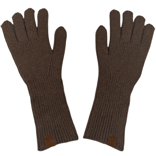 JINZIJINYU Damen Winterhandschuhe Touchscreen Handschuhe Damen Winter Radfahren Verdickte Lange Fingerlose Handschuhe Braun von JINZIJINYU