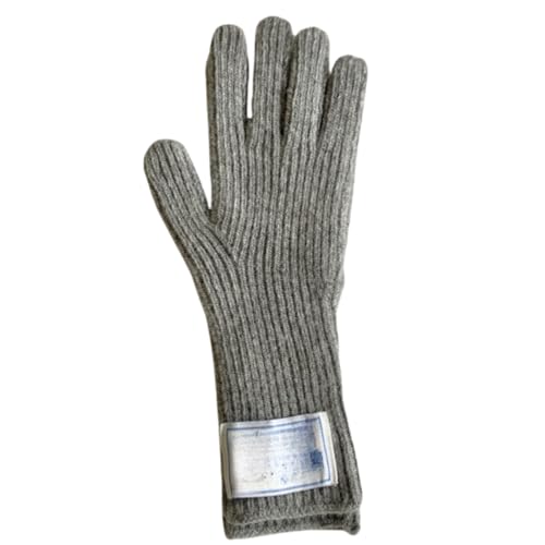 JINZIJINYU Strickhandschuhe Damen Gefüttert Lange Fingerlose Winterhandschuhe Kältebeständige Fahrradhandschuhe Grau von JINZIJINYU