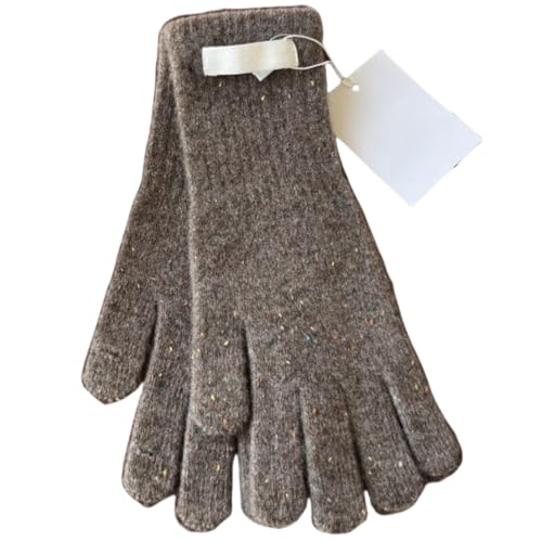 JINZIJINYU Strickhandschuhe Thermohandschuhe Bunte Polka Dot Handschuhe Winter Touchscreen Woll Fahrrad Skihandschuhe Braun von JINZIJINYU