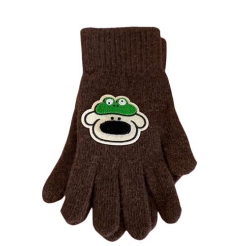 JINZIJINYU Winter Handschuhe Damen Touchscreen Fleece Frog Handschuhe Winter Wolle Outdoor Radfahren Fingerlose Touchscreen Handschuhe Braun von JINZIJINYU