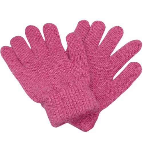 JINZIJINYU Winter Strickhandschuhe Winter Plüschhandschuhe Paar Fingerhandschuhe Fahrrad Und Laufhandschuhe Rosa von JINZIJINYU