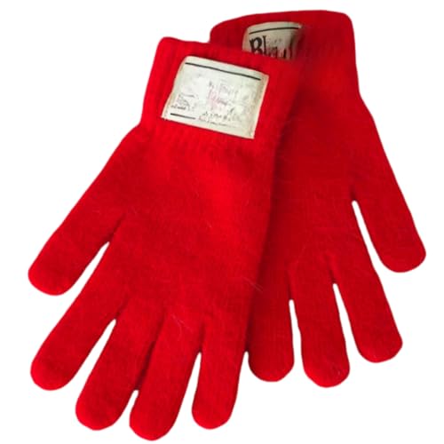 JINZIJINYU Winter Warm Damen Handschuhe Einfarbige Touchscreen Handschuhe Winddicht Fingerlose Winterhandschuhe Rot von JINZIJINYU