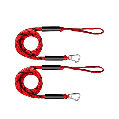 JISADER 2 Stück Bungee Dock Line 4ft tragbar mit Schlaufe Marine Bootsbinder für Wasserfahrzeuge Motorboote, Rot JISADER 2 Stück Bungee Dock Line 4ft tragbar mit Schlaufe Marine Bootsbinder für Wasserfahrzeuge Motorboote, Rot von JISADER