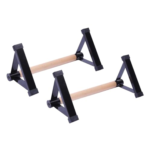 JISADER 2 Stück Parallettes Liegestützgriffe aus Holz, stabile Handstandstangen, Liegestützgriffe für Calisthenics, Sport, Erwachsene, Männer, Frauen, Schwarz JISADER 2 Stück Parallettes Liegestützgriffe aus Holz, stabile Handstandstangen, Liegestützgriffe für Calisthenics, Sport, Erwachsene, Männer, Frauen, Schwarz von JISADER