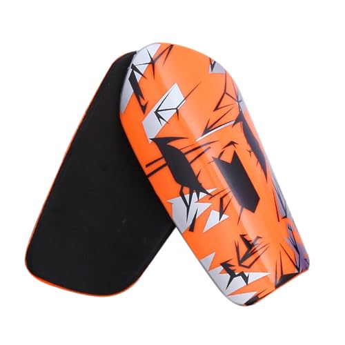 JISADER 2X Fußball Shin Guards Shin Pads Schaft Schutz Bord Bein Schutz für Outdoor, Orange von JISADER