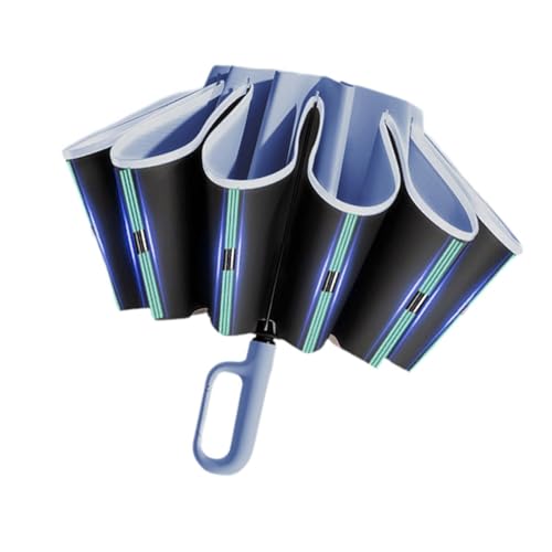 JISADER Automatischer Taschenschirm, Regenschirm, Reiseschirm für Damen und Herren, Blau von JISADER