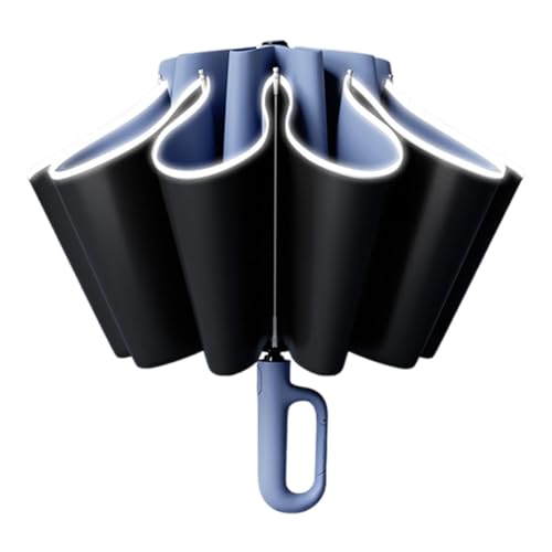 JISADER Automatischer Taschenschirm, Ultraleicht, Reise-Regenschirm für Ausflüge, Strand, Outdoor, Blau von JISADER