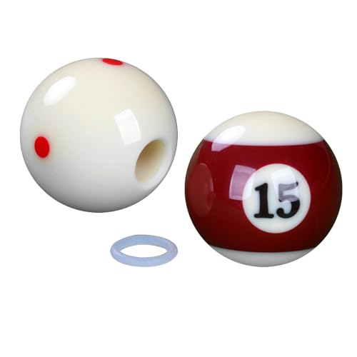 JISADER Billard-Queue-Ball mit Loch, Pool-Queue-Schlag, Billard-Schlag für Kinder, Erwachsene und Anfänger, mit Zielball von JISADER