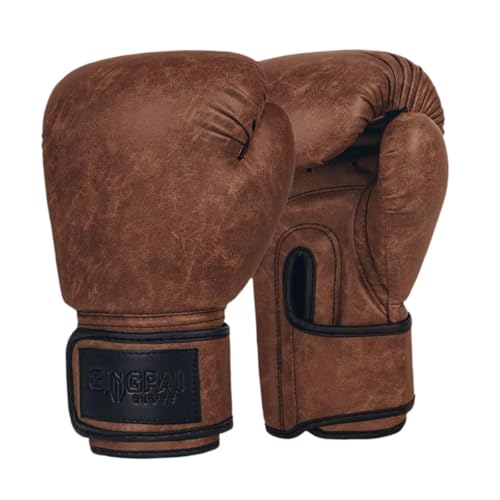 JISADER Boxhandschuhe für Erwachsene, Box-Trainingshandschuhe, Schlaghandschuhe, Sparringshandschuhe für Muay Thai, Braun 10oz JISADER Boxhandschuhe für Erwachsene, Box-Trainingshandschuhe, Schlaghandschuhe, Sparringshandschuhe für Muay Thai, Braun 10oz von JISADER