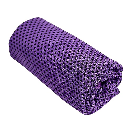 JISADER Fitnessstudio-Handtuch, weiches, kühles Handtuch, 30 x 80 cm, für Hals und Gesicht, schnell trocknendes, kühlendes Handtuch, kühles Handtuch für, Violett von JISADER