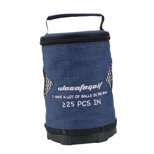 JISADER Golfballtasche, Golfball-Aufbewahrungstasche für Outdoor-Sport, Reißverschlusstasche für Damen und Herren, PVC-Behälter, Golfball-Aufbewahrungstasche, blau von JISADER