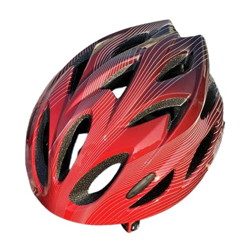 JISADER Kinder Fahrradhelm Fahrradhelm Mode Jungen und Mädchen Sporthelm Kinder Fahrradhelm für Outdoor Rollschuhlaufen, Rot von JISADER