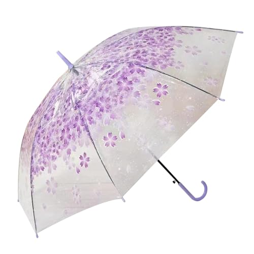 JISADER Klarer Regenschirm Kirschblütenschirm Regenschirm Transparenter Regenschirm für Hochzeit von JISADER