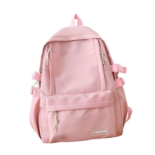 JISADER Modischer Rucksack, Schultasche für Straßenwanderungen, Reisen im Freien und drinnen, Rosa von JISADER