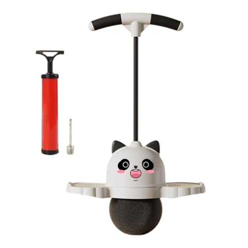 JISADER Pogo-Ball in Pandaform mit Griff, Übungs-Pogo-Stick, Balance-Board für Erwachsene, Hüpfball für Spiele, Spielzeug für Zuhause und draußen, Weiß von JISADER