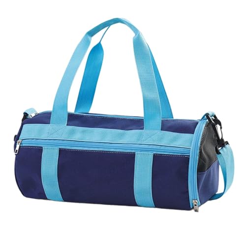 JISADER Reisetasche für Kinder, Schwimmtasche mit verstellbarem Riemen, Sporttasche mit Schuhfach, Blau von JISADER
