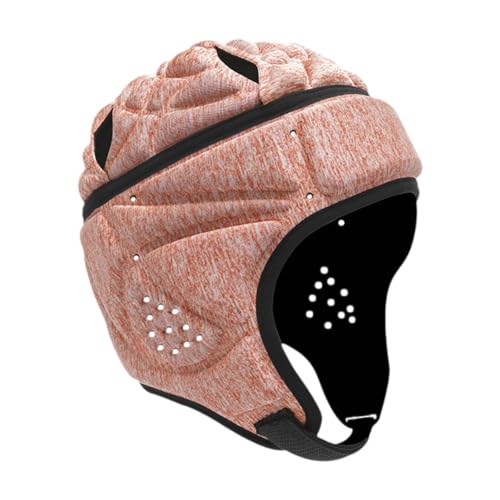 JISADER Rugby-Helm, Rugby-Kopfschutz, Kopfbedeckung, Schutzkappe zum Spielen von Flag Football, Fußball, Rosa von JISADER