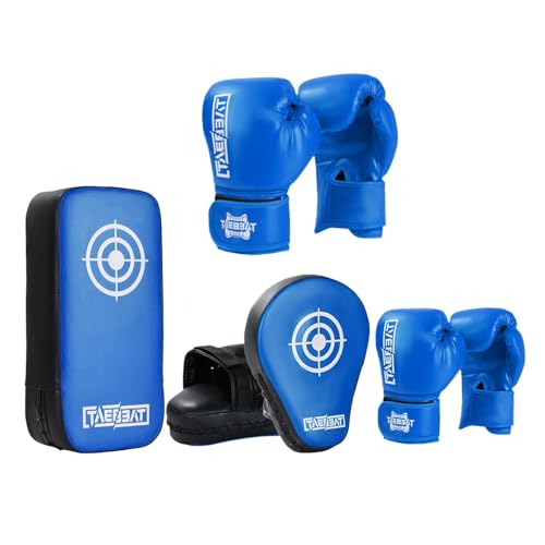 JISADER Sportschutzset, Premium Handschuhe, Fortgeschrittenes Trainingszubehör, Blau von JISADER