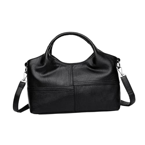 JISADER Tasche mit Griff Oben für Frauen, schickes Geschenk für Mama, Einkaufstasche, Umhängetasche für Damen, Schwarz von JISADER