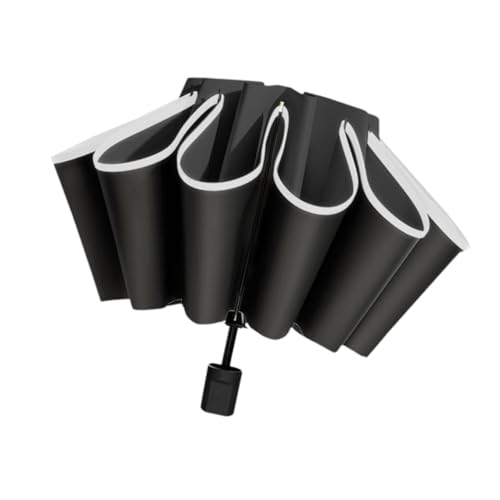 JISADER Taschenschirm, Kompakte Wetterfeste Persönliche Regenschirme, Sonne Regen Regenschirme, Schwarz von JISADER