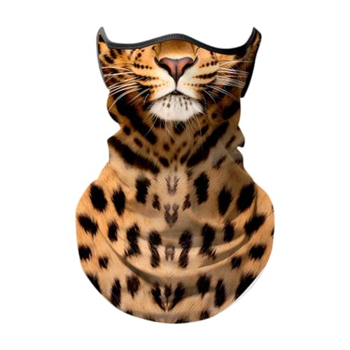 JISADER Tiermotiv Gesichtsmaske für Outdoor Aktivitäten, Leopard von JISADER