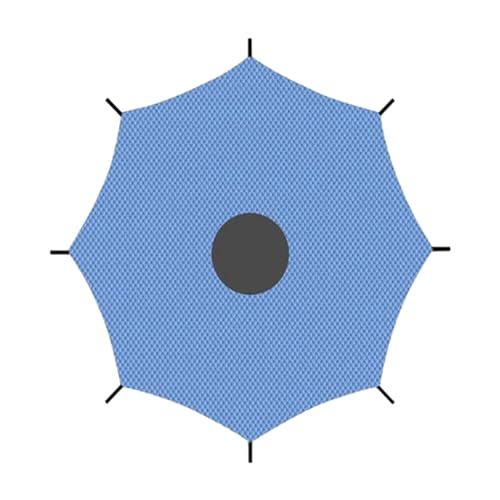 JISADER Trampolin-Schattenabdeckung, Trampolin-Markise, Trampolin-Überdachung, Trampolin-Sonnenschutzabdeckung, Blau, 14 Fuß von JISADER