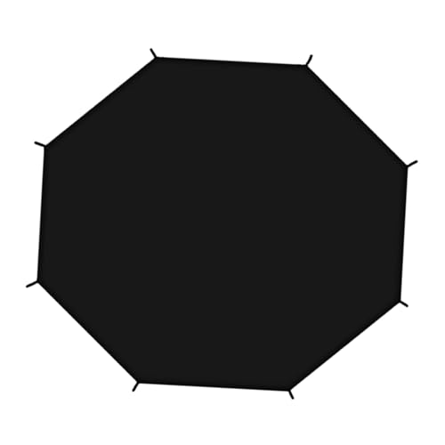 JISADER Trampolin-Sonnenschutz, Sonnenschutz, reißfestes Oxford-Gewebe für 8-Stangen-Trampolin-Überdachung, Schwarz, 12 Fuß von JISADER