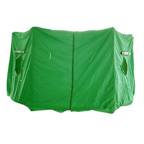 JISADER Trampolinzelt Trampolin-Markise Einfach zu installierende Trampolin-Regenabdeckung Sonnenschutz Trampolin-Schattenabdeckung, Grün 6FT 6 Stangen von JISADER
