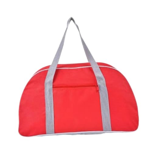 JISADER Turnbeutel, Reisehandtasche, Turnbeutel für Kleidung, Tragetasche, Übernachtungstasche für Camping, Sport, Reisen, Fitness, Rot von JISADER