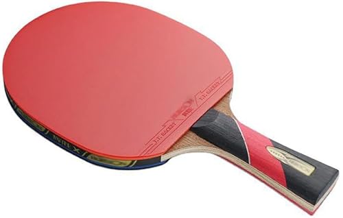 Profi Tischtennisschläger, Performance-Tischtennis-Schläger, professioneller Tischtennisschläger mit Tragetasche, 5 Holz + 2 Carbon-Schläger(Color:A) von JITEM