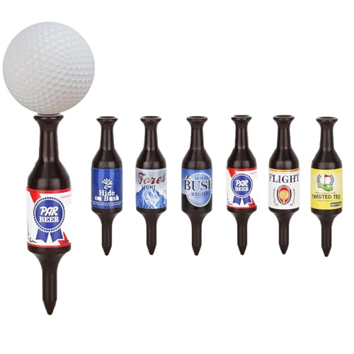 Golf-Tees, Bierflasche, handgefertigt, langlebiger Kunststoff, recycelbare Bierflasche, Golf-Tees, Golf-Tee-Zubehör, unzerbrechliche Golfgeschenke, lustige Geschenke für Golfer, Männer, Vater, 9 cm von JIUMO