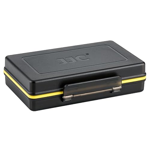 JJC Batterie-Aufbewahrungsbox für Insta360 X4 X3 Batterien, X4 Akku, wasserdichte Hülle, SD-TF-Speicherkarte, tragbare Micro-SD-Karten-schützender Hartschalen-Organizer für Insta360 X4 Kamera-Zubehör, von JJC