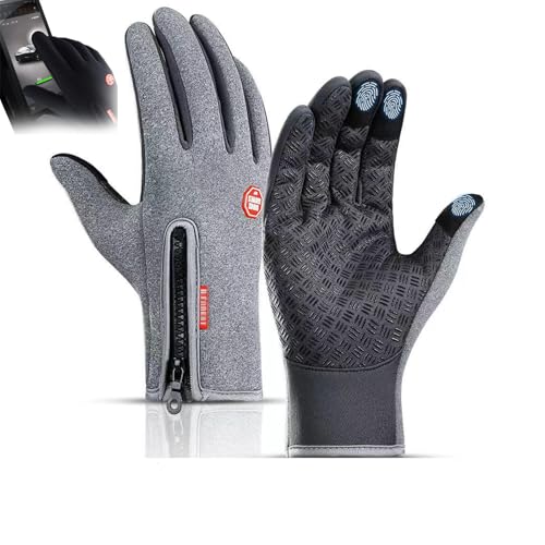 JJKTO Warmhandschuhe Für Männer, Winterwärmehandschuhe, Touchscreen-Wärmehandschuhe, Outdoor-Sporthandschuhe, Touchscreen-Schutzhandschuhe, Touchscreen-Wärme-Winterhandschuhe von JJKTO