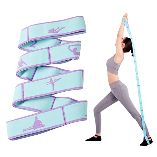 JJunLiM Yogamatten-Gurt, verstellbar, strapazierfähig, Baumwolle, mit blauem Blumendruck(stretchy band 115 * 4cm blue) von JJunLiM