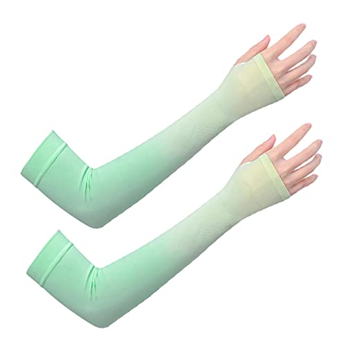 JK Home Gradient Ice Silk Arm Sleeves UV Protection Cooling - UPF 50+ Sun Sleeves Sunscreen Covers Compression Warmer Gloves for Men Women Running Cycling Driving Fishing von JK Home