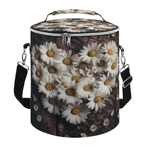 Wiederverwendbarer, isolierter weicher Eispack/Rucksack, herzförmig bedruckt, Reise-Kühltasche, isolierte Lunchtasche, erweiterbare, doppellagige Kühltasche, geeignet für Strand- und von JKLPOMN