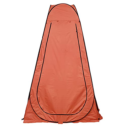 Dusch-/Toilettenzelt, Strandzelt, tragbares Ankleidezelt, Camping-Pop-Up-Zelt, Sonnenschutz, Baby-Outdoor-Rucksack, Schutzdach (Orange 59 * 59 * 74in) von JLKCSEF